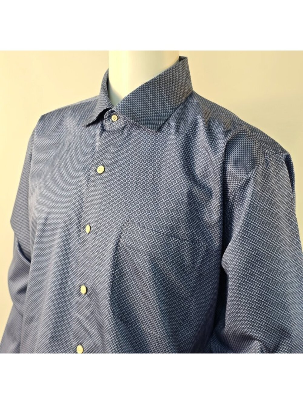 Peter Millar Polished Style Dress Shirt Double Button Cuff Men Size XL Cotton